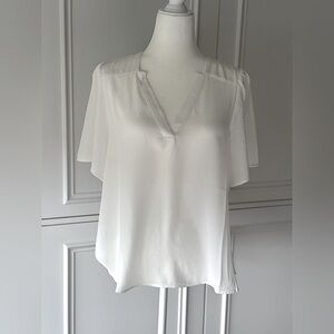 Cabi white short sleeve blouse